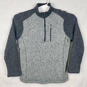 Woolrich Sweater Adult Medium Gray Outdoor Pullover Quarter Zip Fishing Mens